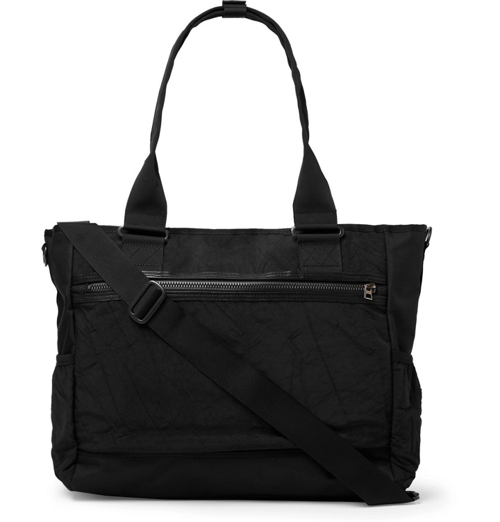 Photo: Master-Piece - Rebirth Project Leather-Trimmed Nylon Messenger Bag - Black