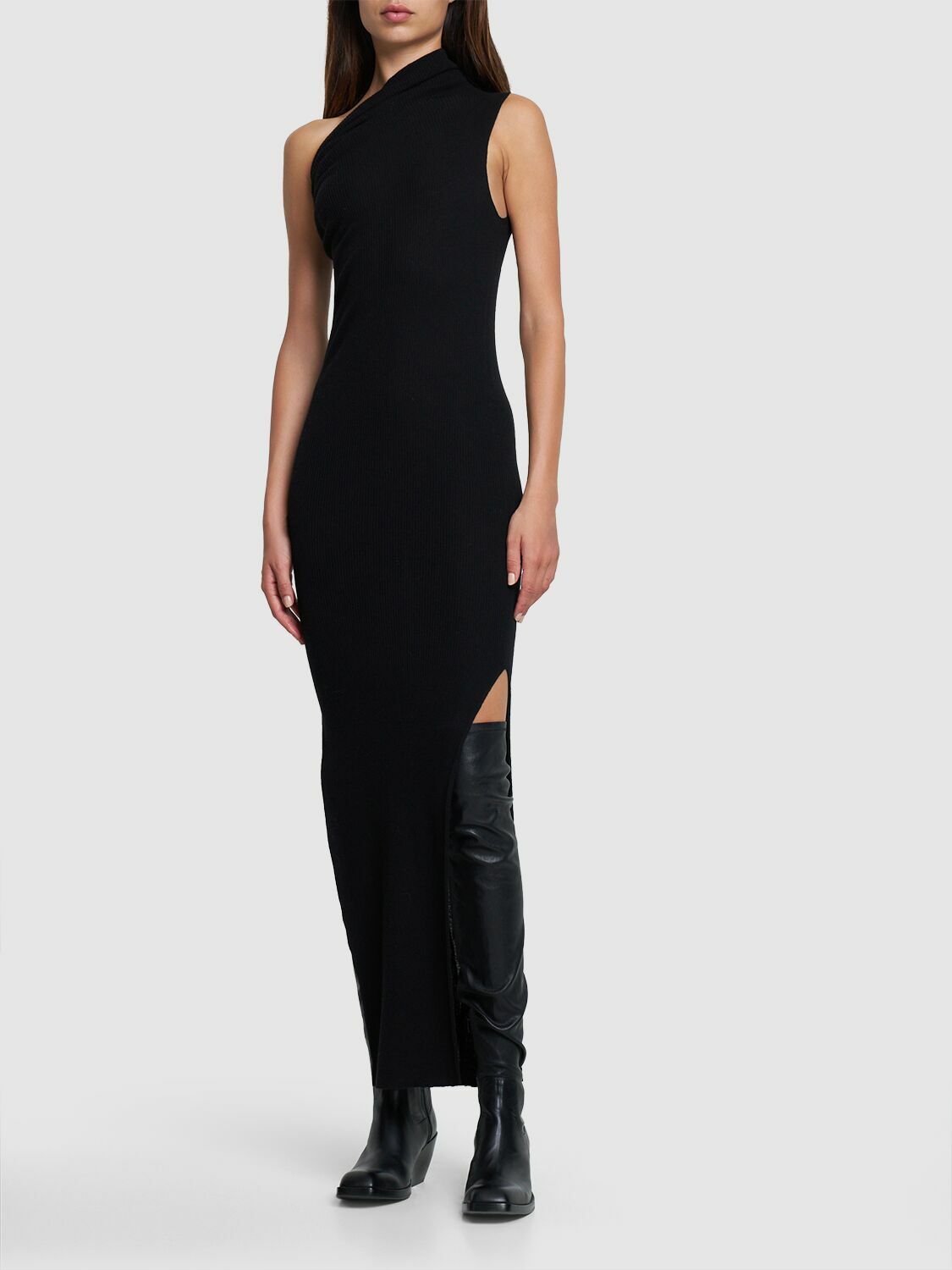 RICK OWENS - One-shoulder Wool Knit Dress Rick Owens RICK OWENS - One-shoulder Wool Knit Dress Rick Owens