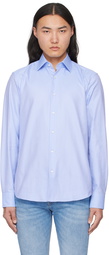 BOSS Blue Spread Collar Shirt