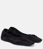 Toteme The Gathered Flat satin ballet flats