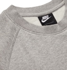 Nike - Logo-Print Mélange Fleece-Back Cotton-Jersey Sweatshirt - Gray
