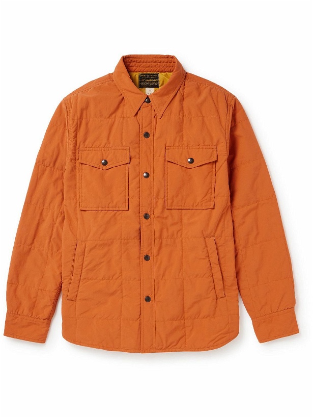 Photo: RRL - Mountaineer Quilted Shell Shirt Jacket - Orange