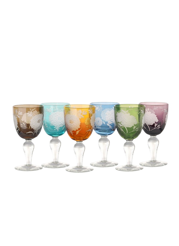 Photo: Polspotten Peony Set Of Six Wine Glasses
