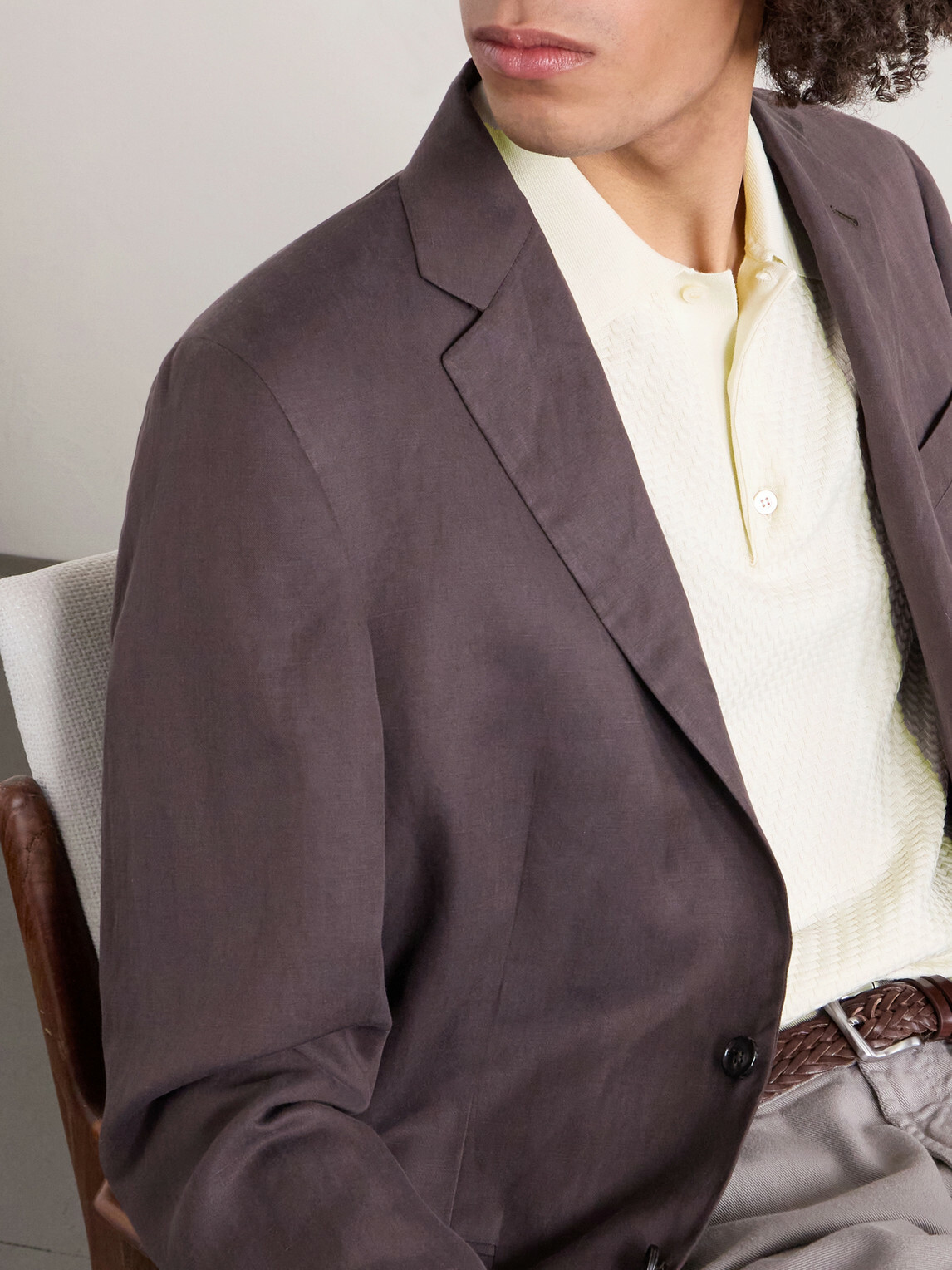 Canali - Cotton and Silk-Blend Polo Shirt - Neutrals