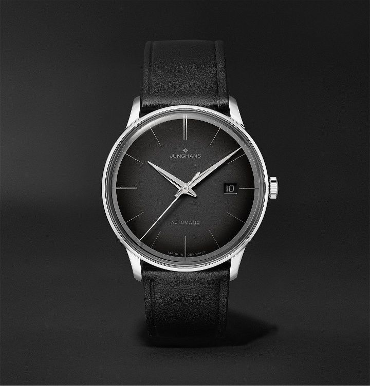 Photo: Junghans - Meister Automatic 38mm Stainless Steel and Leather Watch, Ref. No. 027/4051.00 - Black