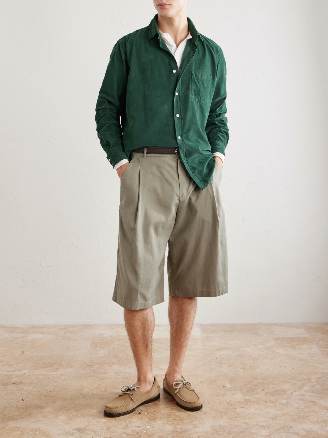Hartford - Paul Cotton-Corduroy Shirt - Green