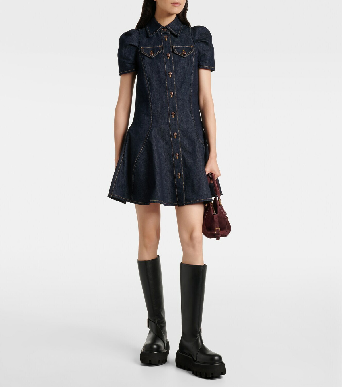 McQueen Leather knee-high boots