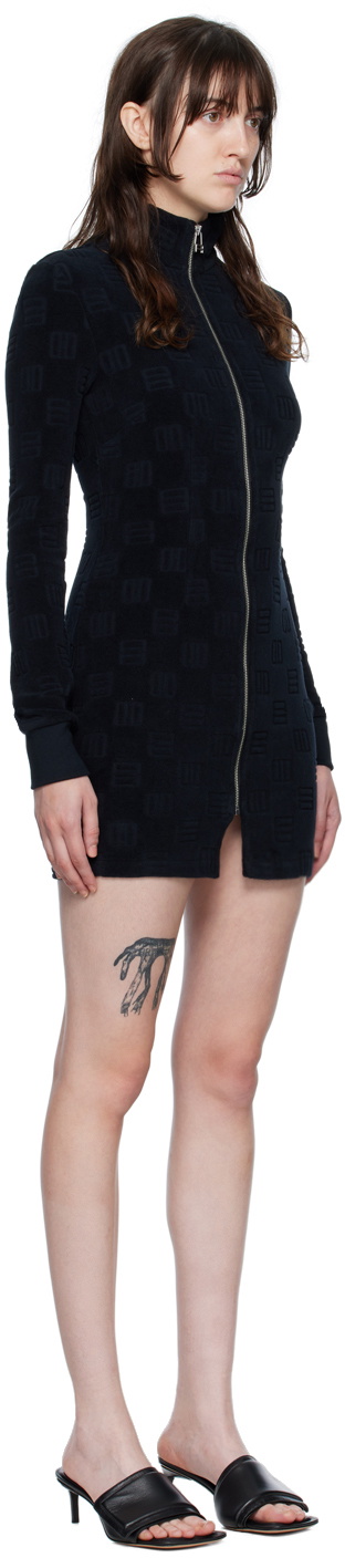 AMBUSH Black Monogram Zip Minidress