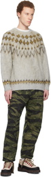 South2 West8 Khaki String Slack Trousers
