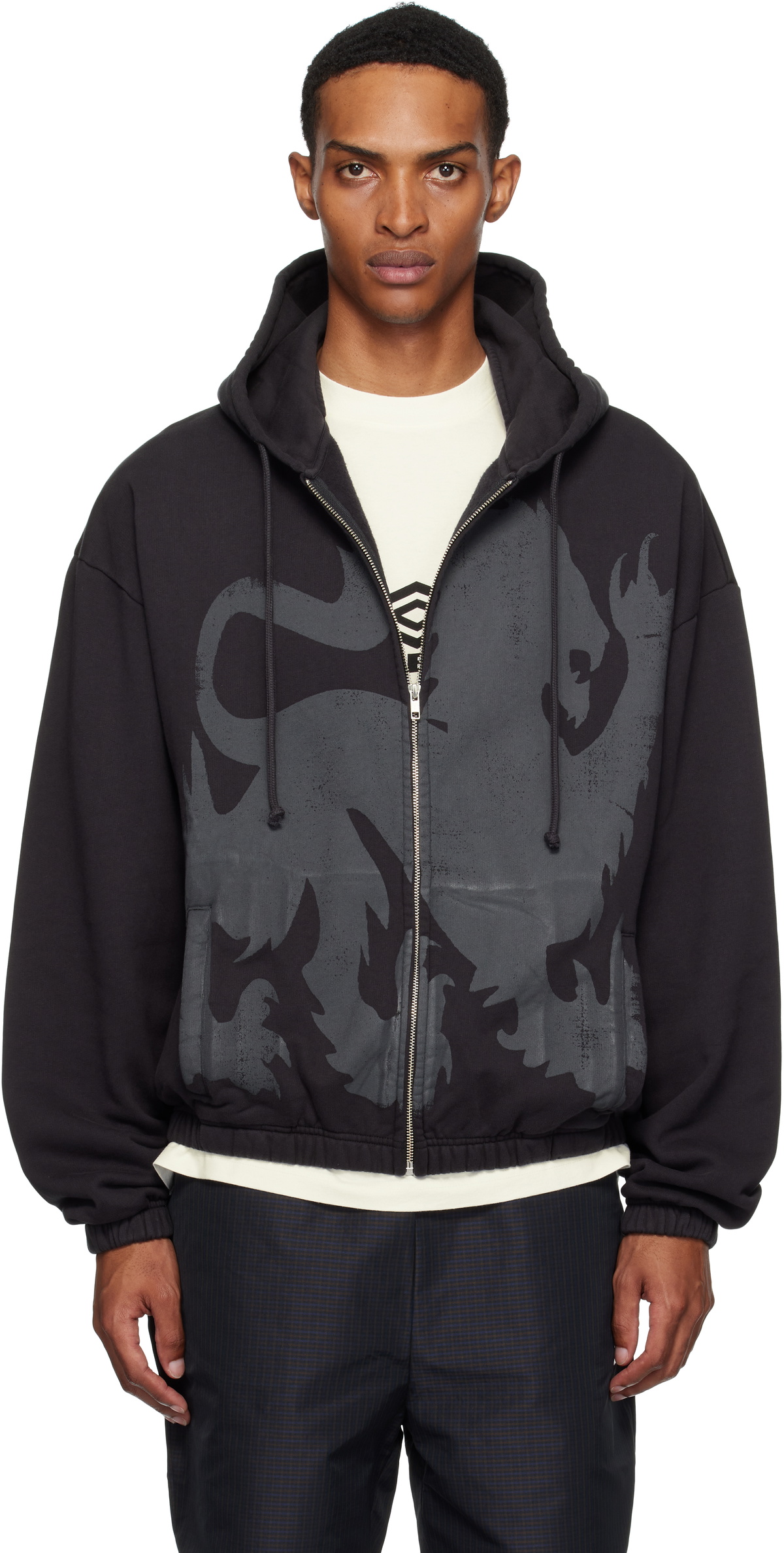 Umbro Black Heraldic Zip Up Hoodie Umbro