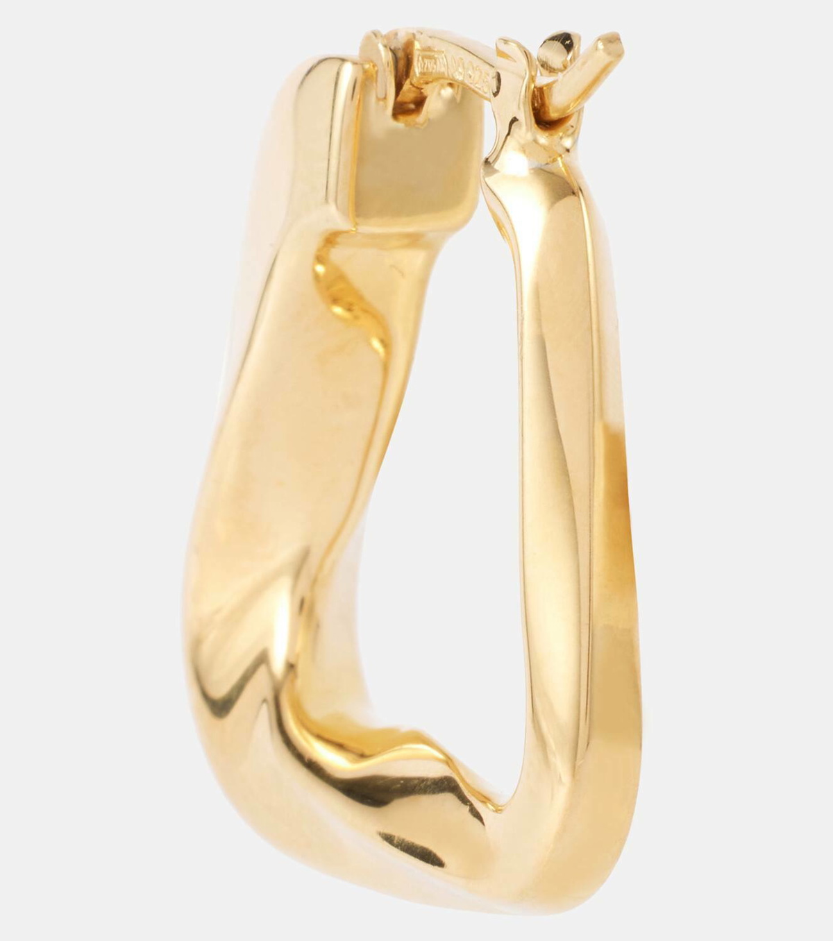 Bottega Veneta Twist Triangle 18kt gold-plated silver hoop earrings