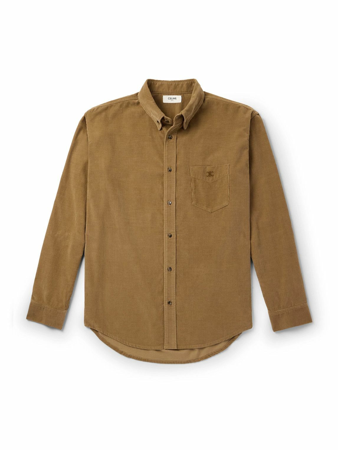 CELINE - Cotton-Corduroy Shirt - Brown