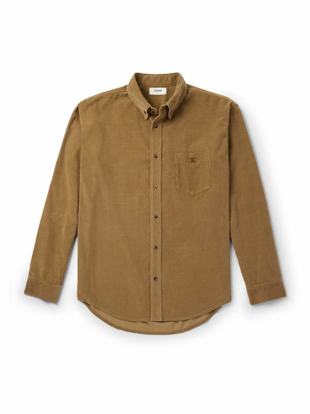 Photo: CELINE - Cotton-Corduroy Shirt - Brown