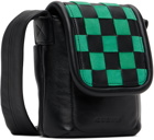 ADER error Black & Green Woven Messenger Bag