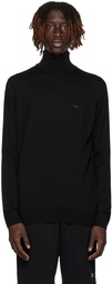 Lacoste Black Striped Turtleneck