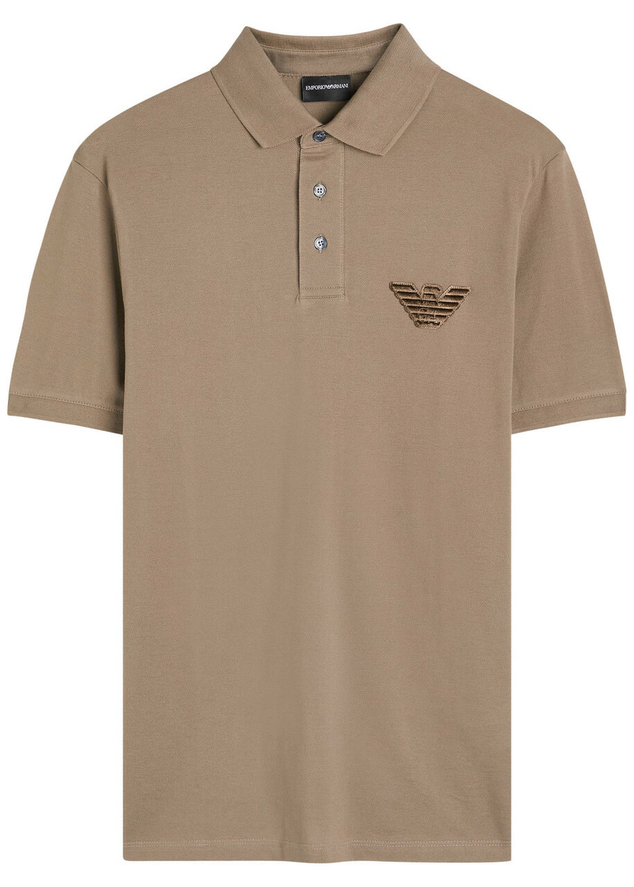 Emporio Armani Knitted Cotton Polo Shirt Emporio Armani