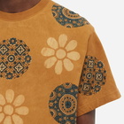 Story mfg. Men's Alfie's Happy Soil Grateful T-Shirt in Bark Flower Portal Print