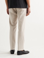 ERMENEGILDO ZEGNA - Cotton and Linen-Blend Trousers - Neutrals - IT 46