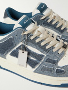 AMIRI - Skel-Top Colour-Block Leather and Denim Sneakers - Blue
