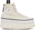 R13 Off-White Courtney Platform High Top Sneakers
