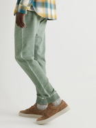 Mr P. - Slim-Fit Tapered Garment-Dyed Cotton-Jersey Sweatpants - Green