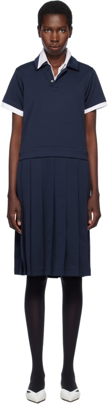 Photo: Comme des Garçons Girl Navy Polyester Jersey Midi Dress