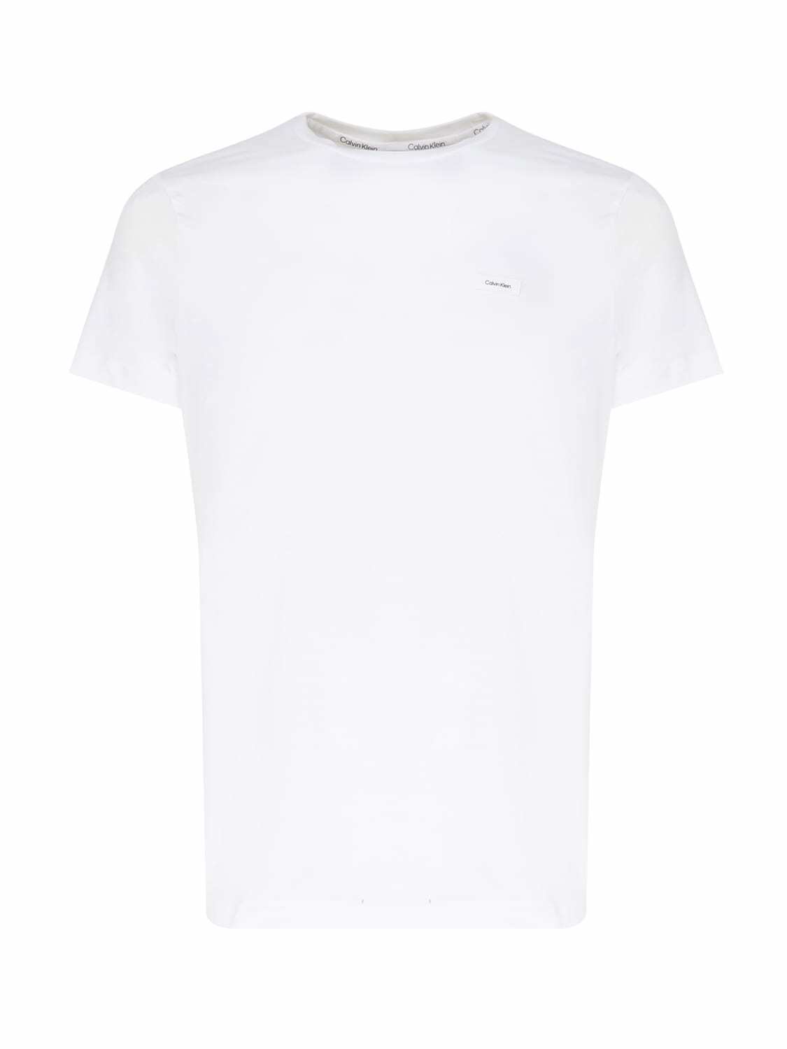 Calvin Klein Men's Box Logo T-Shirt in White Calvin Klein