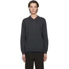 Comme des Garcons Homme Grey Worsted Wool Sweater