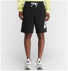 Nike - Sportswear Logo-Print Loopback Cotton-Blend Jersey Shorts - Black