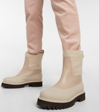 Loro Piana - Regent cashmere, leather and rubber ankle boots