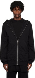 Rick Owens DRKSHDW Black Extended Zip Hoodie