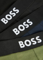 Boss Stretch-cotton Boxer Briefs set of Three Blue