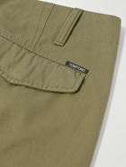 TOM FORD - Straight-Leg Pleated Cotton-Twill Cargo Trousers - Green
