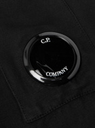 C.P. Company - Logo-Appliquéd Cotton and Linen-Blend Overshirt - Black