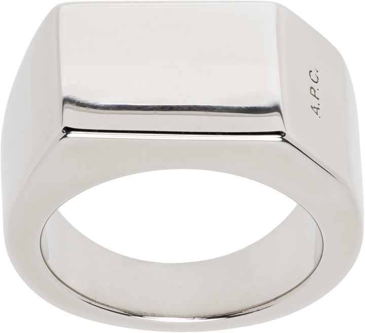 Photo: A.P.C. Silver Minimal Signet Ring