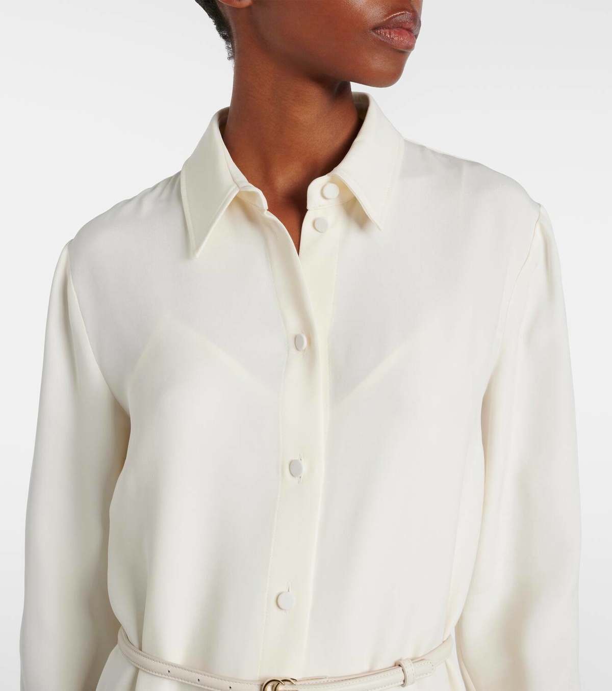 gucci dress shirt white GUCCI Striped Cotton Poplin Shirt, Size 17++, White