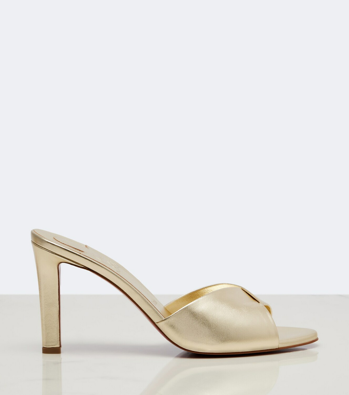 Christian Louboutin Fanny metallic leather mules