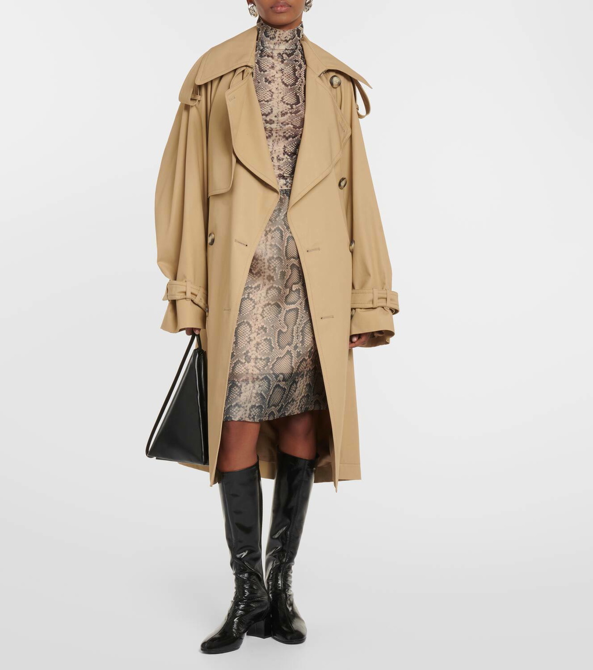 Sportmax Proteo snake-effect tulle top
