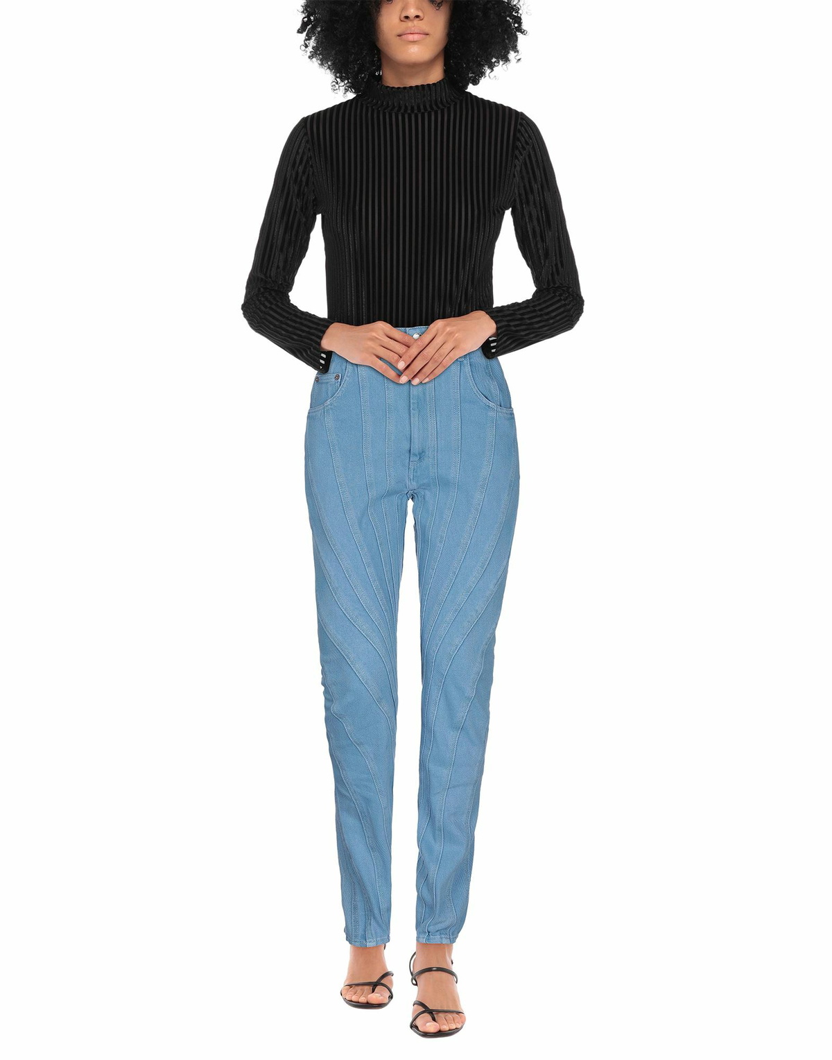 Mugler Womens Jeans in Blue