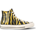 Converse - Chuck 70 Zebra-Print Leather High-Top Sneakers - Yellow