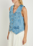 Damson Madder Helly Panelled Denim Gilet Blue