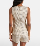 Faithfull Iria polka-dot linen top