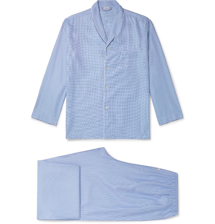 Photo: Zimmerli - Cotton-Jacquard Pyjama Set - Blue