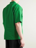 Auralee - Linen and Cotton-Blend Polo Shirt - Green