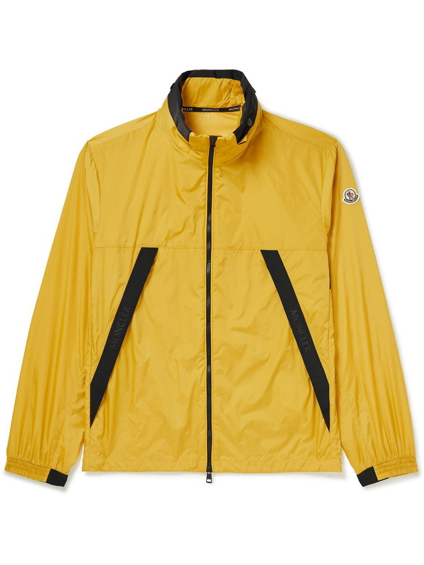 Photo: Moncler - Heiji Appliquéd Mesh-Trimmed Shell Hooded Jacket - Yellow