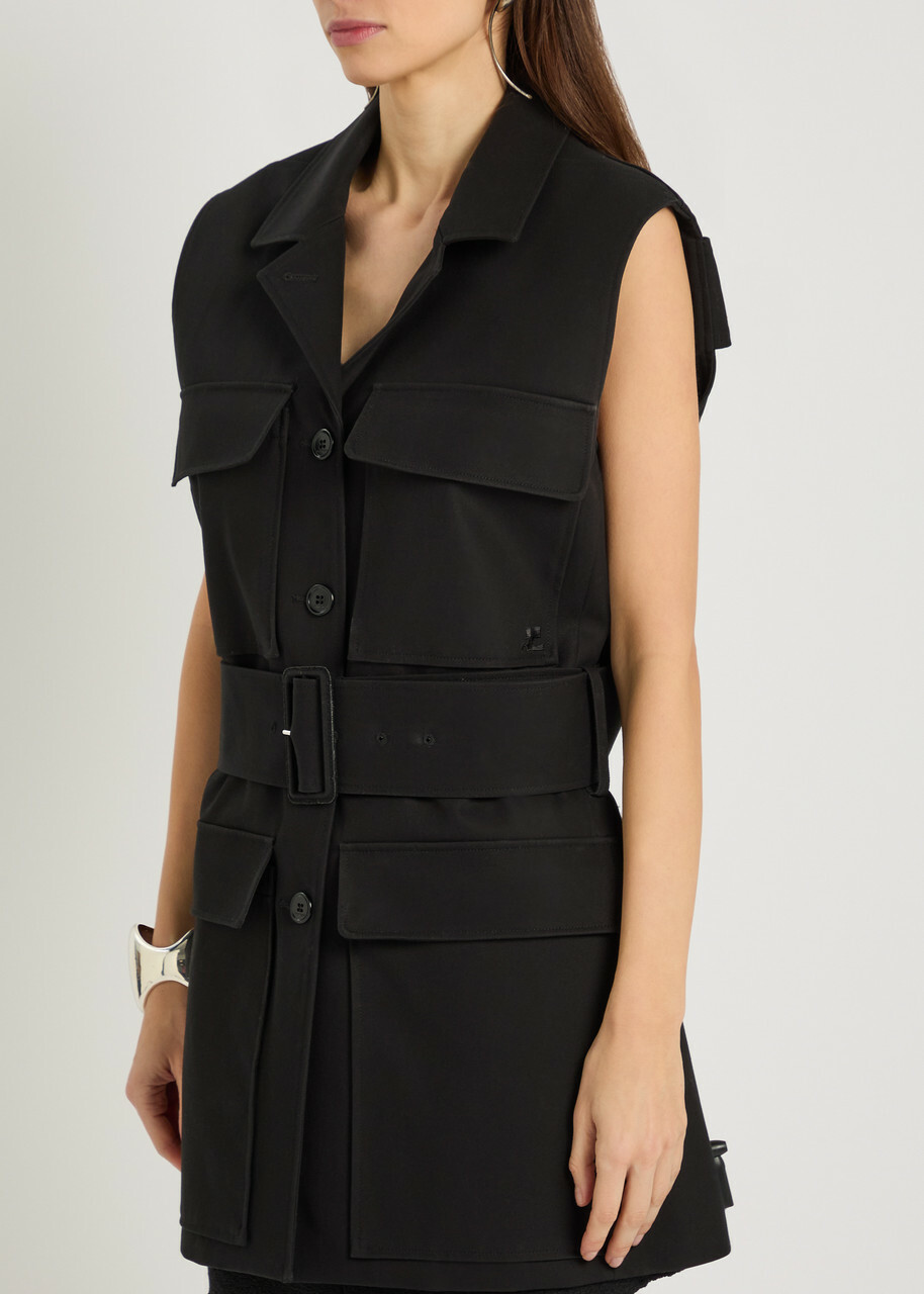 Courrèges Utility Belt Cotton top Black