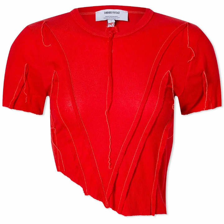 Photo: Sami Miro Vintage Women's Asymmetric T-Shirt in Red
