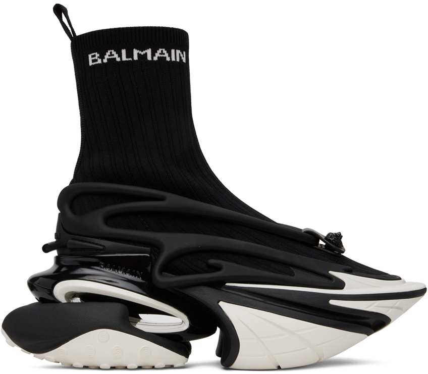 Balmain Black & White Unicorn Sneakers Balmain