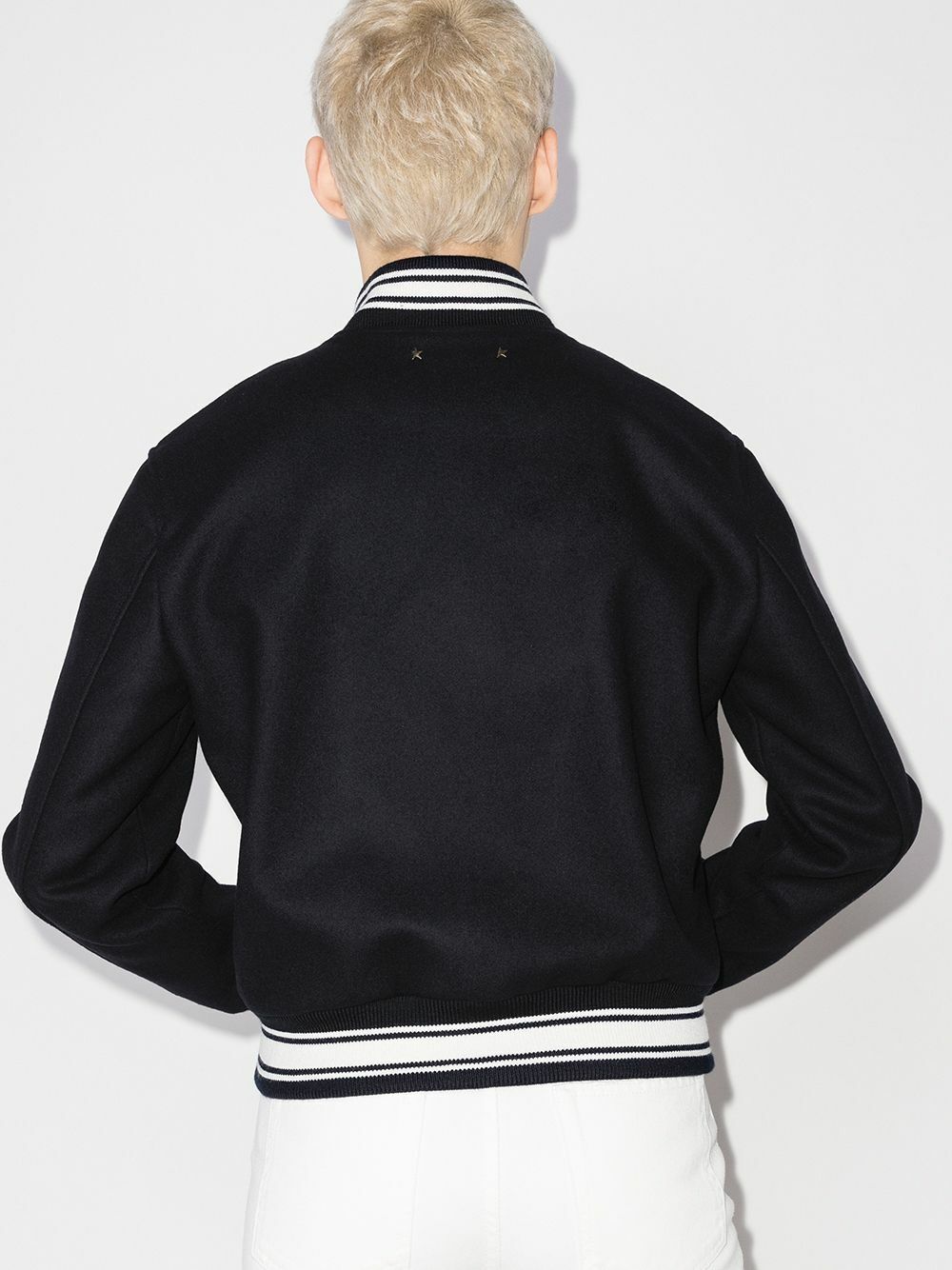 GOLDEN GOOSE - Wool Blend Bomber Jacket Golden Goose Deluxe