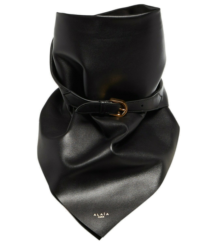 Photo: Alaïa Buckle leather scarf